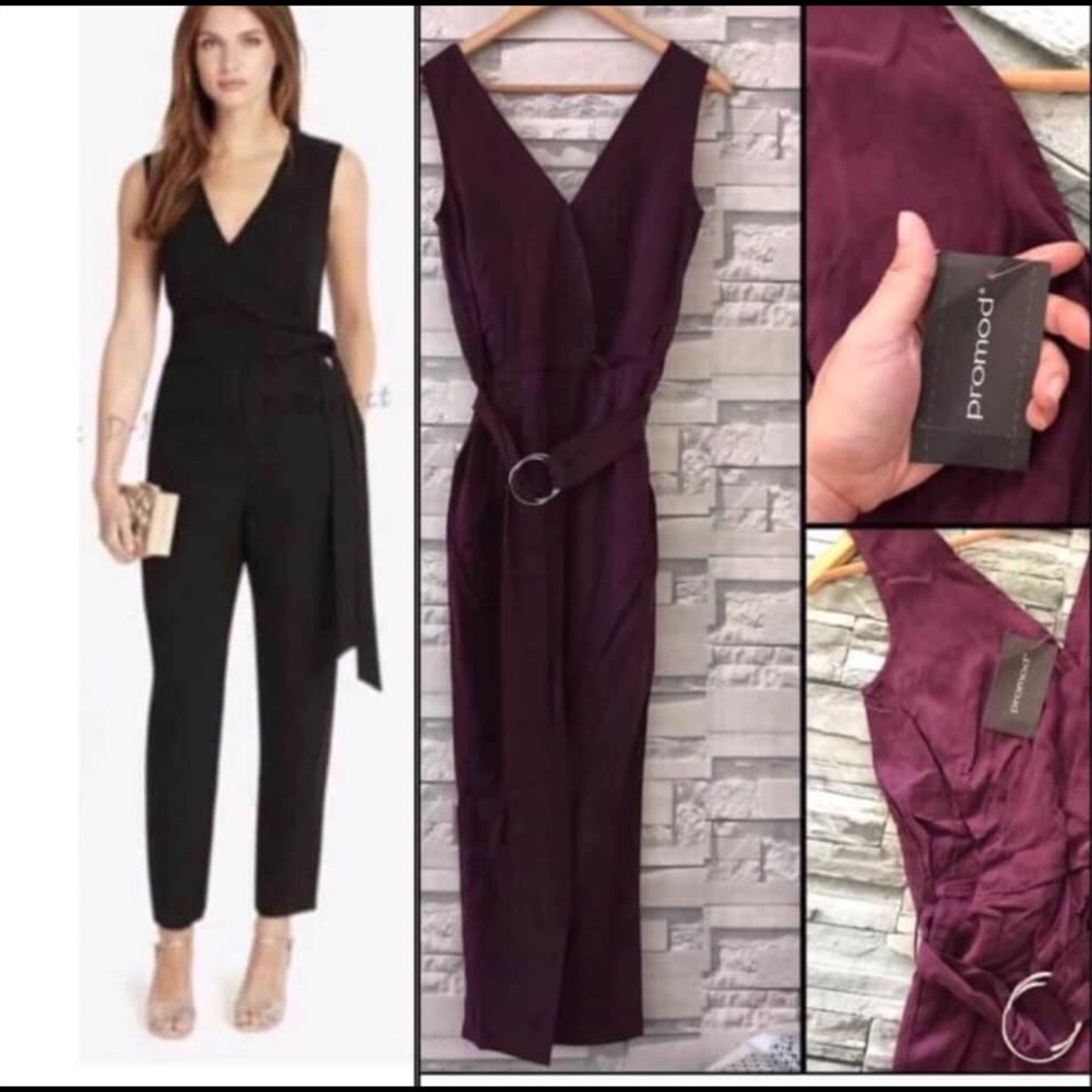 French fashion BNWT Promod tie ring jumpsuit